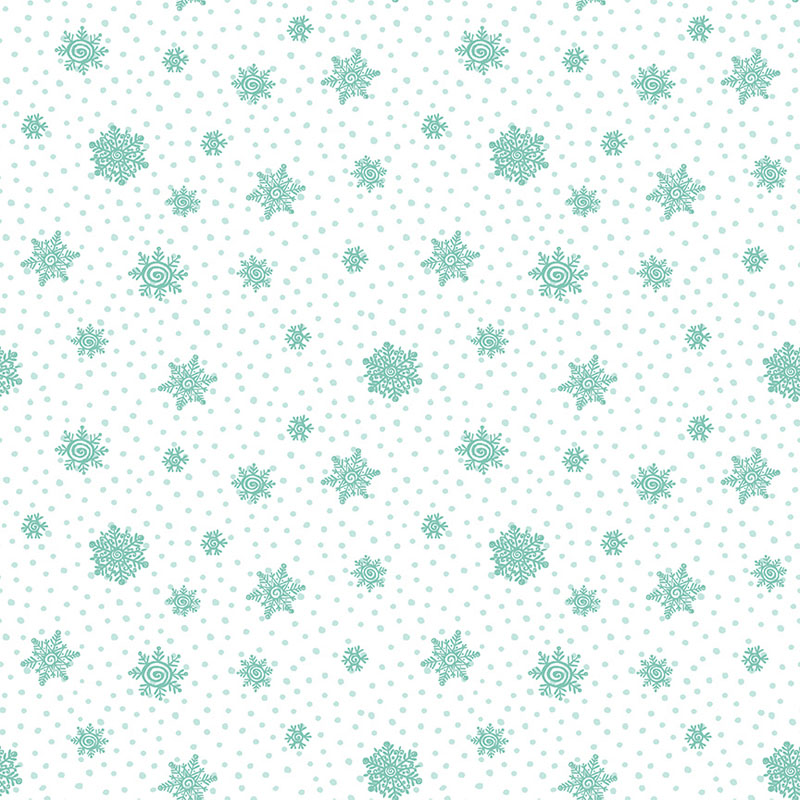 Snow Joy By Contempo Studio For Benartex - Digitally Printed - Turquoise/White Snow Joy By Contempo Studio For Benartex - Digitally Printed - Turquoise/White